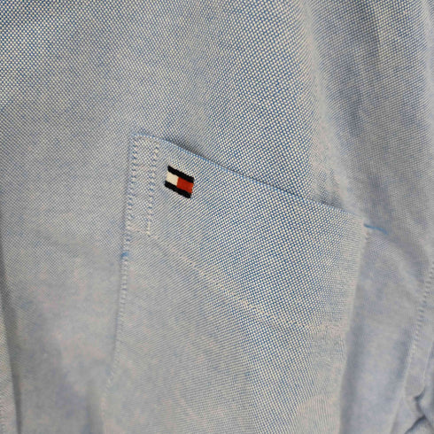 トミーヒルフィガー TOMMY HILFIGER SLIM FIT 片ポケ ボタンダウン半袖シャツ メンズ JPN:M