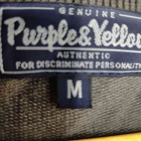 パープルアンドイエロー Purple&Yellow 切替 ワイド半袖Tシャツ メンズ JPN:M