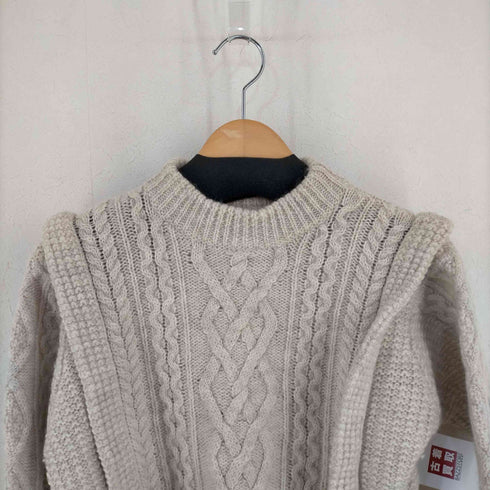 イザベルマランエトワール ISABEL MARANT ETOILE Cream Woven sweater レディース 36