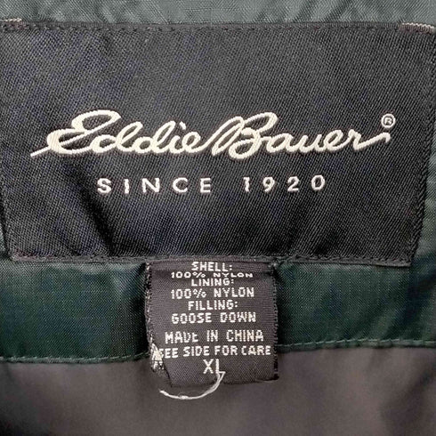 エディーバウアー Eddie Bauer 黒タグ 中綿ダウンフードジャケット グースダウンパーカー パファージャケット メンズ JPN:XL