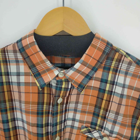 エディーバウアー Eddie Bauer 片ポケ 半袖チェックシャツ メンズ JPN:L