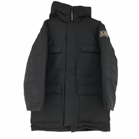 ポロジーンズカンパニーラルフローレン POLO JEANS COMPANY RALPH LAUREN 90s ナイロン中綿フーデッドコート メンズ import:M