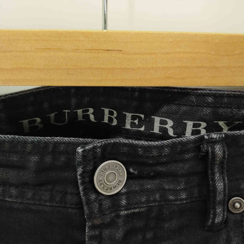 バーバリー BURBERRY テーパードブラックデニム メンズ 34