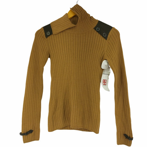 アクアスキュータム AQUASCUTUM ショルダースウェード切替 ウールリブニット レディース US:6