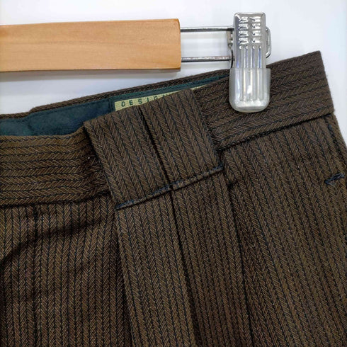 ハンティングホーン HUNTING HORN レーヨン混 タックストライプパンツ メンズ 30L
