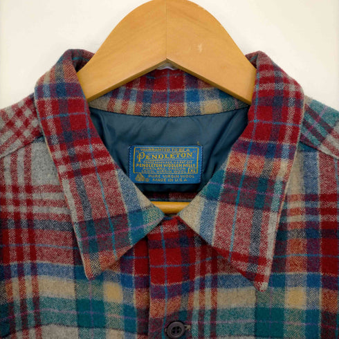 ペンドルトン PENDLETON 70s USA製 ウールチェックネルシャツ メンズ import:XL