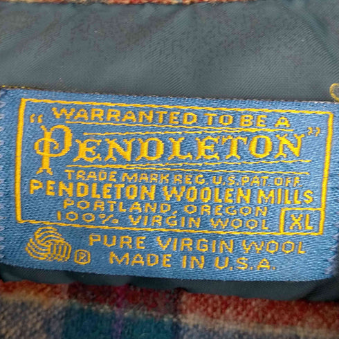 ペンドルトン PENDLETON 70s USA製 ウールチェックネルシャツ メンズ import:XL