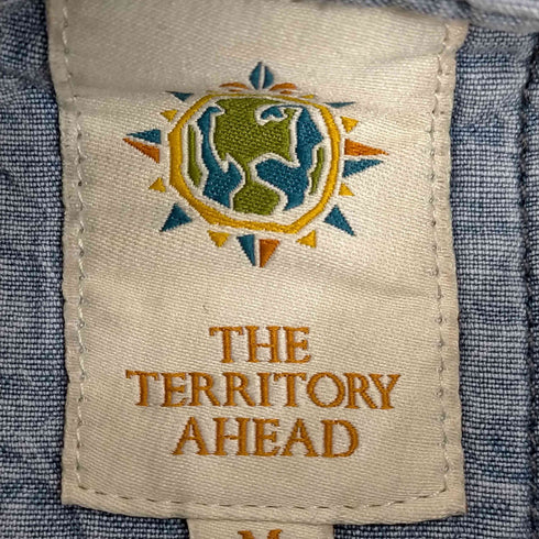 ザテリトリーアヘッド THE TERRITORY AHEAD ハーフボタン チロリアン エルボーパッチ シャンブレーパーカー メンズ import:M