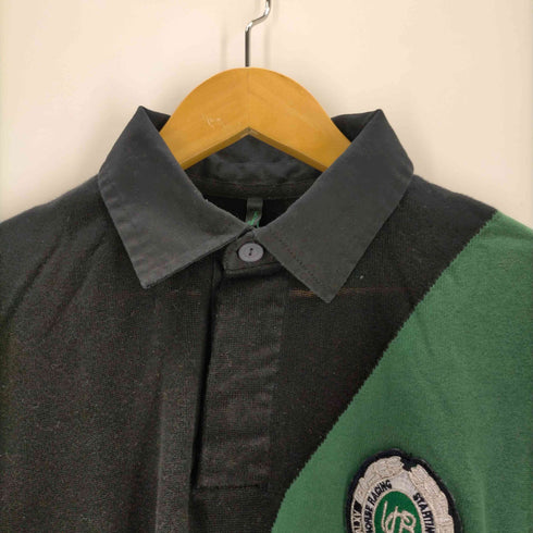ベネトン BENETTON コットンバイカラーポロニット レディース