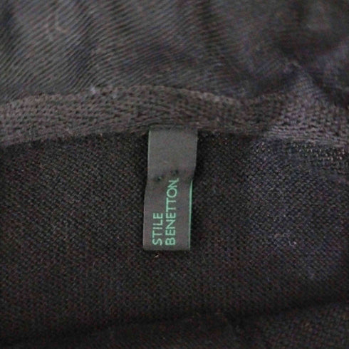 ベネトン BENETTON コットンバイカラーポロニット レディース
