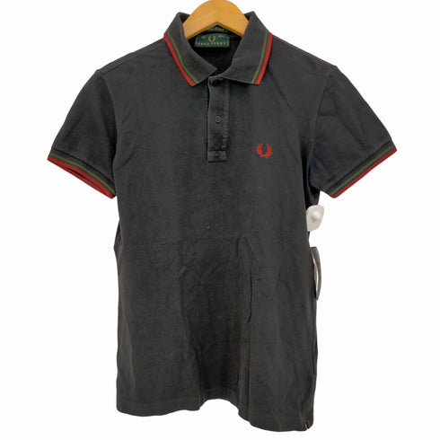 フレッドペリー FRED PERRY イタリア製 Light and Stretch ロゴ刺繍 ポロシャツ メンズ 38