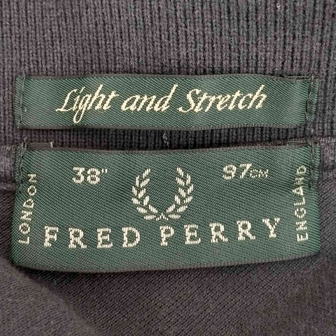 フレッドペリー FRED PERRY イタリア製 Light and Stretch ロゴ刺繍 ポロシャツ メンズ 38