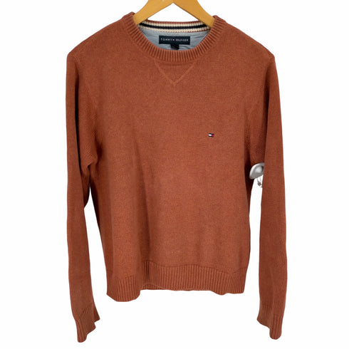 トミーヒルフィガー TOMMY HILFIGER ロゴ刺繍Vガゼットニット メンズ JPN:S