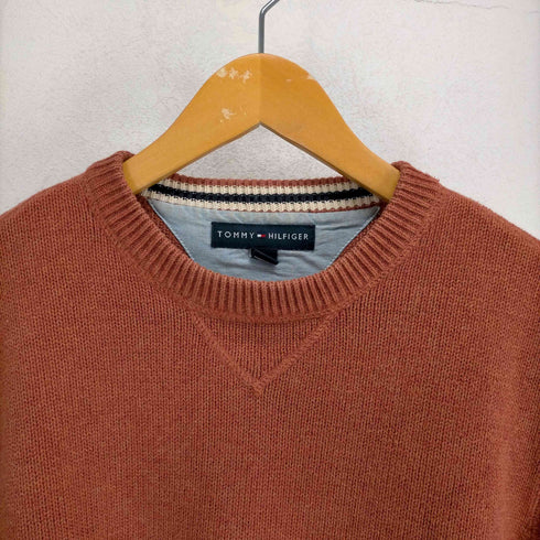 トミーヒルフィガー TOMMY HILFIGER ロゴ刺繍Vガゼットニット メンズ JPN:S