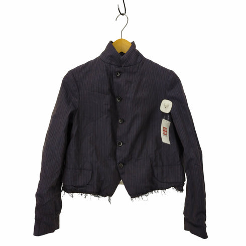 コムデギャルソンコムデギャルソン COMME des GARCONS COMME des GARCONS 18SS カットオフ ストライプスタンドカラージャケット レディース JPN:S