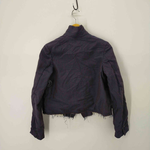 コムデギャルソンコムデギャルソン COMME des GARCONS COMME des GARCONS 18SS カットオフ ストライプスタンドカラージャケット レディース JPN:S