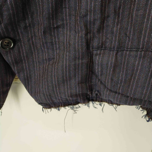 コムデギャルソンコムデギャルソン COMME des GARCONS COMME des GARCONS 18SS カットオフ ストライプスタンドカラージャケット レディース JPN:S
