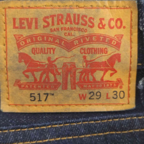 リーバイス Levis 517 ジップアップインディゴ ブーツカットデニム メンズ W29 L30