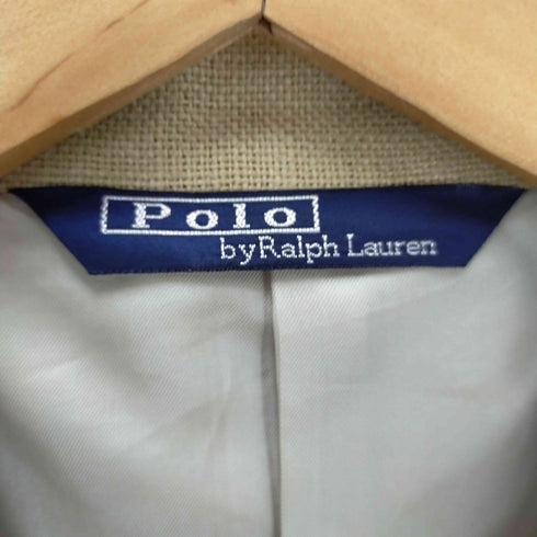 ポロラルフローレン POLO RALPH LAUREN 段返し3B 背抜き リネン サイドベンツ サマーテーラードジャケット メンズ C98-W88-T180 AB7