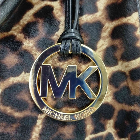 マイケルコース Michael Kors レオパード ハラコ チャーム付き 2WAYショルダーバッグ レディース