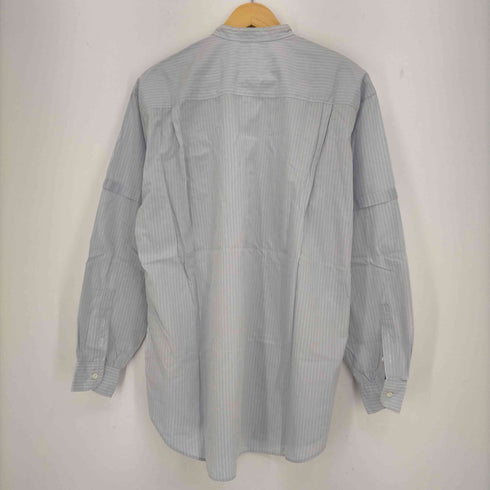 パパス papas ストライプ バンドカラーシャツ メンズ import:M