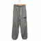 アンブロ UMBRO 00s デサント製 裾ジップ 裾ドローコード Y2K Windup Pants シルバーナイロンワイドパンツ メンズ S-M