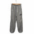 アンブロ UMBRO 00s デサント製 裾ジップ 裾ドローコード Y2K Windup Pants シルバーナイロンワイドパンツ メンズ S-M