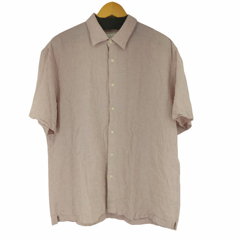 LINEN BLENDED リネンレーヨン混 S/Sシャツ メンズ 105
