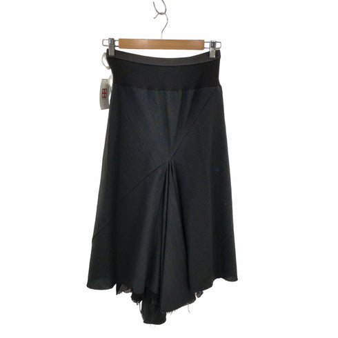 リックオウエンス RICK OWENS 16AW カットオフ加工 レーヨン混 デザインスカート レディース 36