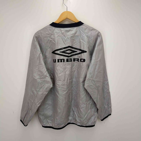 アンブロ UMBRO 00s 銀タグ 細ダイヤ Windup Piste Y2K 両面ロゴ Vネック プルオーバー メンズ S-M