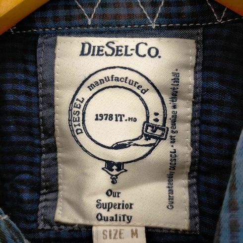 ディーゼル DIESEL ロゴワッペンチェックBDシャツ メンズ JPN:M
