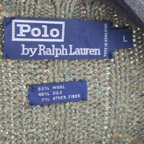 ポロバイラルフローレン Polo by RALPH LAUREN スモールポニー刺繍 ネップ ウールシルク混ニット メンズ JPN:L