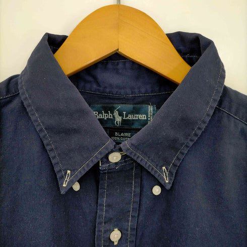 ラルフローレン RALPH LAUREN 90s BLAIREポニー刺繍 後染めステッチ ボタンダウンシャツ メンズ import:XL