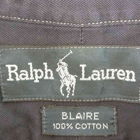 ラルフローレン RALPH LAUREN 90s BLAIREポニー刺繍 後染めステッチ ボタンダウンシャツ メンズ import:XL