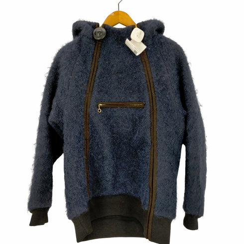 カラー kolor 14AW シャギー モヘア ウール YKKジップ ジップアップ フーディー ジャケット メンズ JPN:2