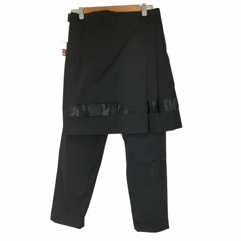 コムデギャルソン COMME des GARCONS AD2004 04AW Dark Romance期 サテンテープ装飾ラップスカート付きパンツ レディース JPN:M