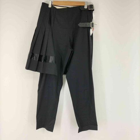 コムデギャルソン COMME des GARCONS AD2004 04AW Dark Romance期 サテンテープ装飾ラップスカート付きパンツ レディース JPN:M