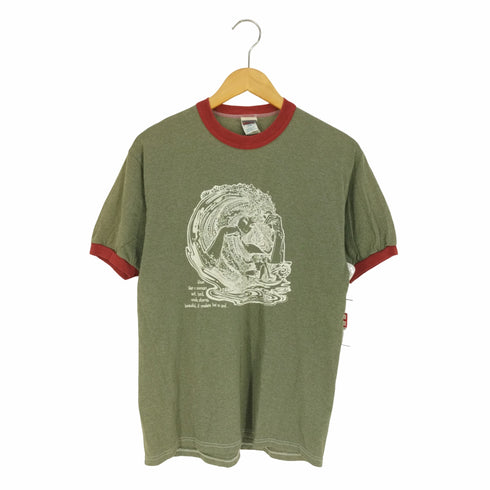 ソフェシャツ SOFFE SHIRTS 80-90s USA製 プリントリンガーTシャツ メンズ import:L