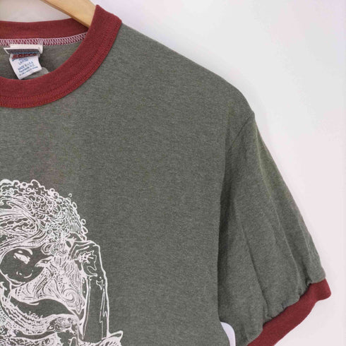 ソフェシャツ SOFFE SHIRTS 80-90s USA製 プリントリンガーTシャツ メンズ import:L