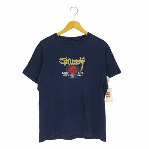 ステューシー Stussy 90s USA製 紺タグ シングルステッチ プリントTシャツ メンズ import:M