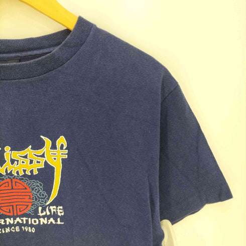 ステューシー Stussy 90s USA製 紺タグ シングルステッチ プリントTシャツ メンズ import:M