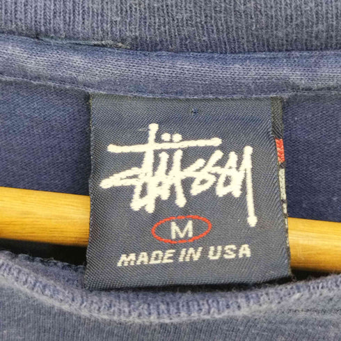 ステューシー Stussy 90s USA製 紺タグ シングルステッチ プリントTシャツ メンズ import:M