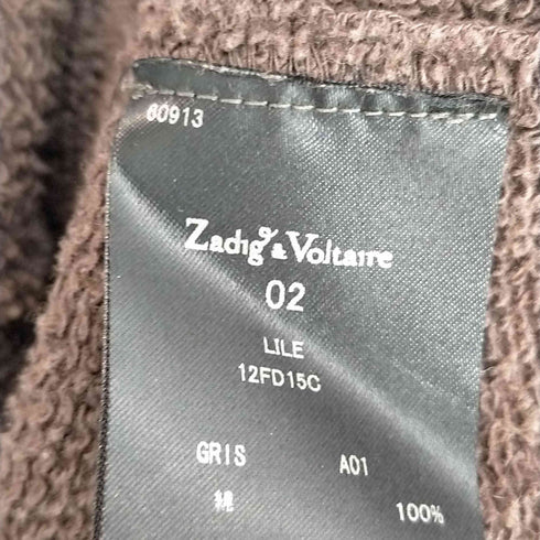 ザディグエヴォルテール Zadig & Voltaire スウェット地 カットデザイン カーディガン レディース 02