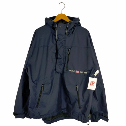 ポロスポーツラルフローレン POLO SPORT RALPH LAUREN 90S インドネシア製 ロゴ刺しゅう サイドジップ アノラックパーカー マウンテンジャケット メンズ import:L