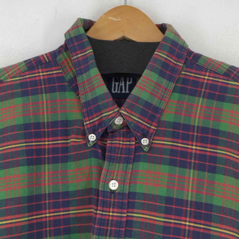 ギャップ Gap 90-00s OLD GAP MADE IN NORTHERN MARIANA ISLAND USA ボタンダウンチェックシャツ メンズ import:XL