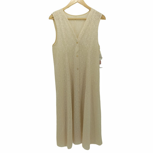 ユナイテッドアローズグリーンレーベルリラクシング UNITED ARROWS green label relaxing シアー エンブロイダリー レース ジレ ノースリーブ ワンピース レディース