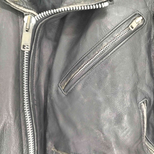 COWHIDE Rich Leather カウレザー 裏地キルティング リアル レザー ダブル ライダース ジャケット メンズ 40