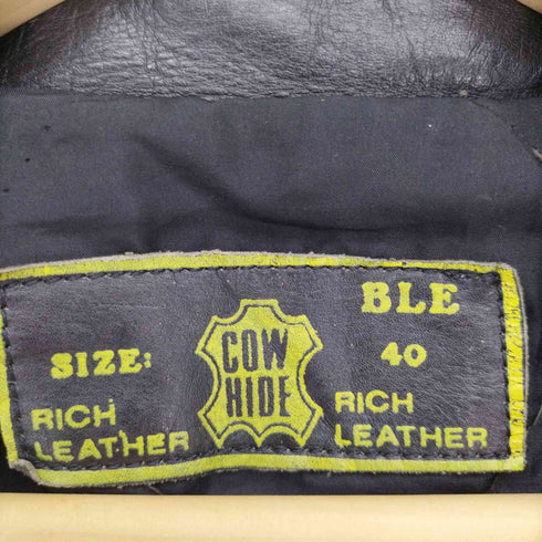COWHIDE Rich Leather カウレザー 裏地キルティング リアル レザー ダブル ライダース ジャケット メンズ 40
