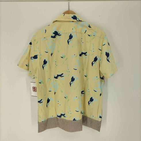 ポールスミスコレクション Paul Smith COLLECTION 花柄 ストライプ 切替 S/S オープンカラー シャツ メンズ import:L