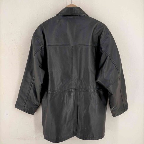 インド製 ジップアップ ラムレザージャケット メンズ JPN:M